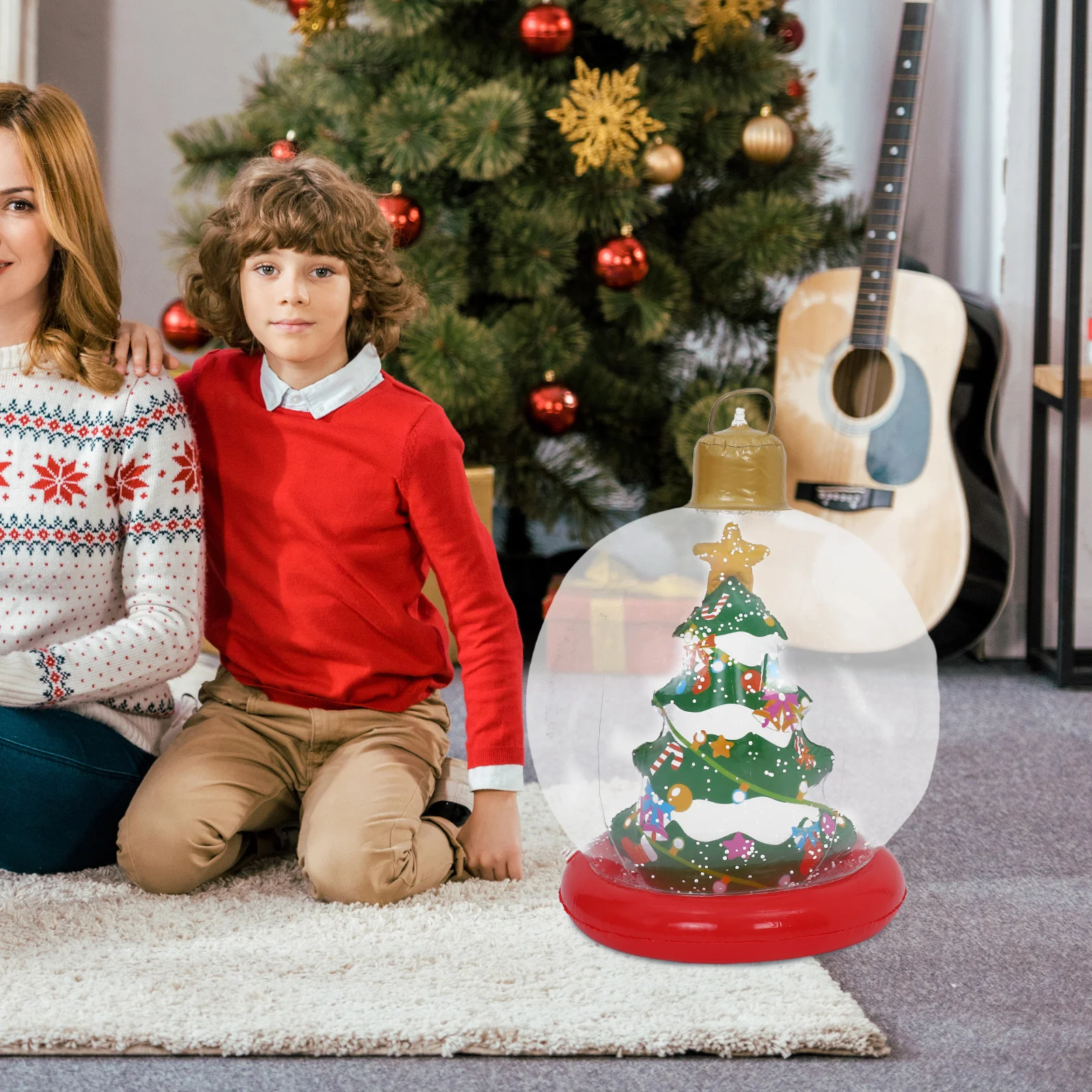 

Light Up Inflatable Christmas Ball 23.6 Giant Christmas Ball Outdoor Blow Up Bauble Holiday Garden Decoration Outdoor Baubles