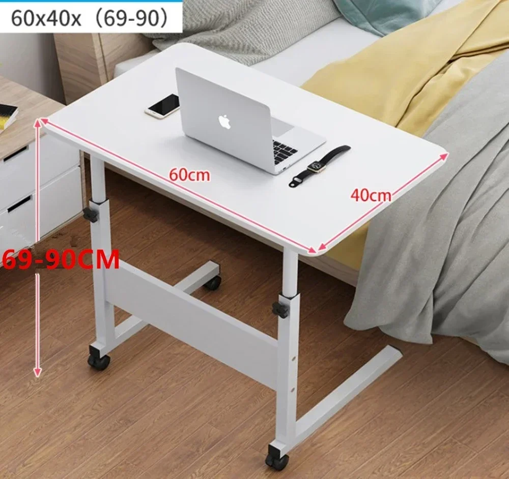 Portable Adjustable Desktop Computer Table Turning Table For PC Bed Can Be Lifted Desk With Wheel, Hand End Table For Sofa