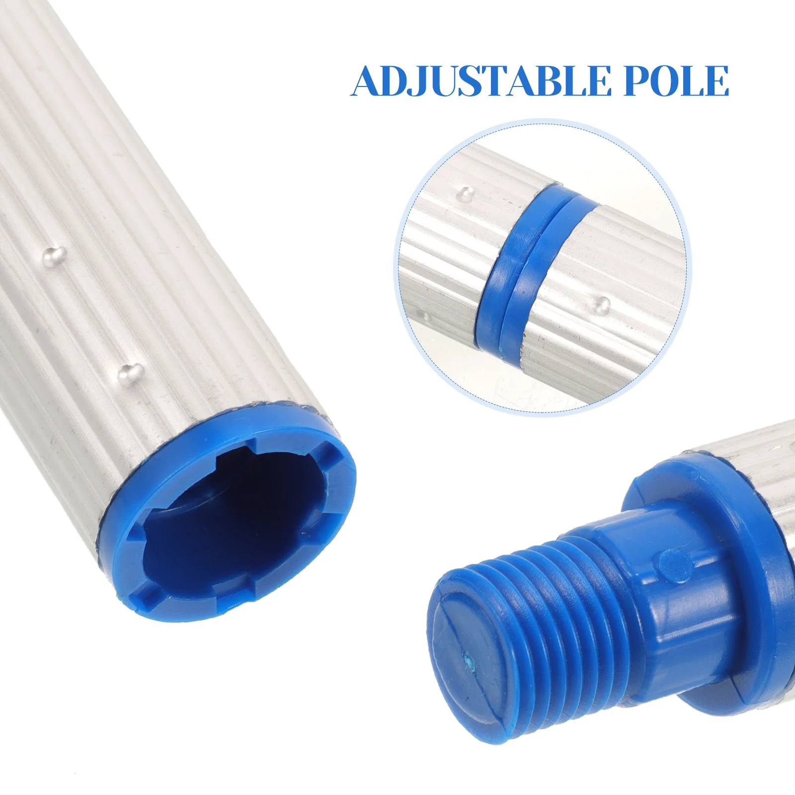 

1 set Skimmer Pole Adjustable Connecting Rod For Swimming Pool Net Pp Material Extendable Telescopic Pole Fishing Net Poles Lake