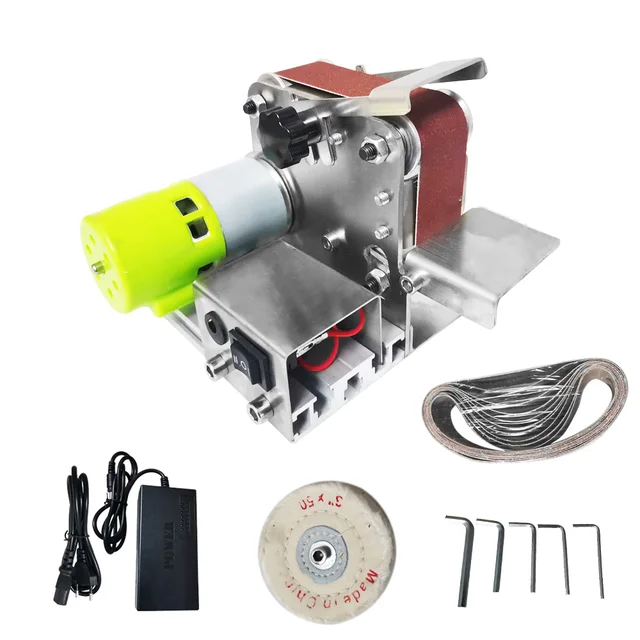 Mini elektryczna szlifierka taśmowa wielofunkcyjna ostrzałka do DIY nóż, 775 110-240v 4-osiowe ręczne narzędzia o zmiennej prędkości