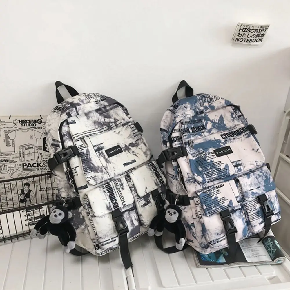 Creative Waterproof Teenage Nylon Book Bag Large Capacity Backpack Fashion Students School Bag Boys Girls Travel Backbag