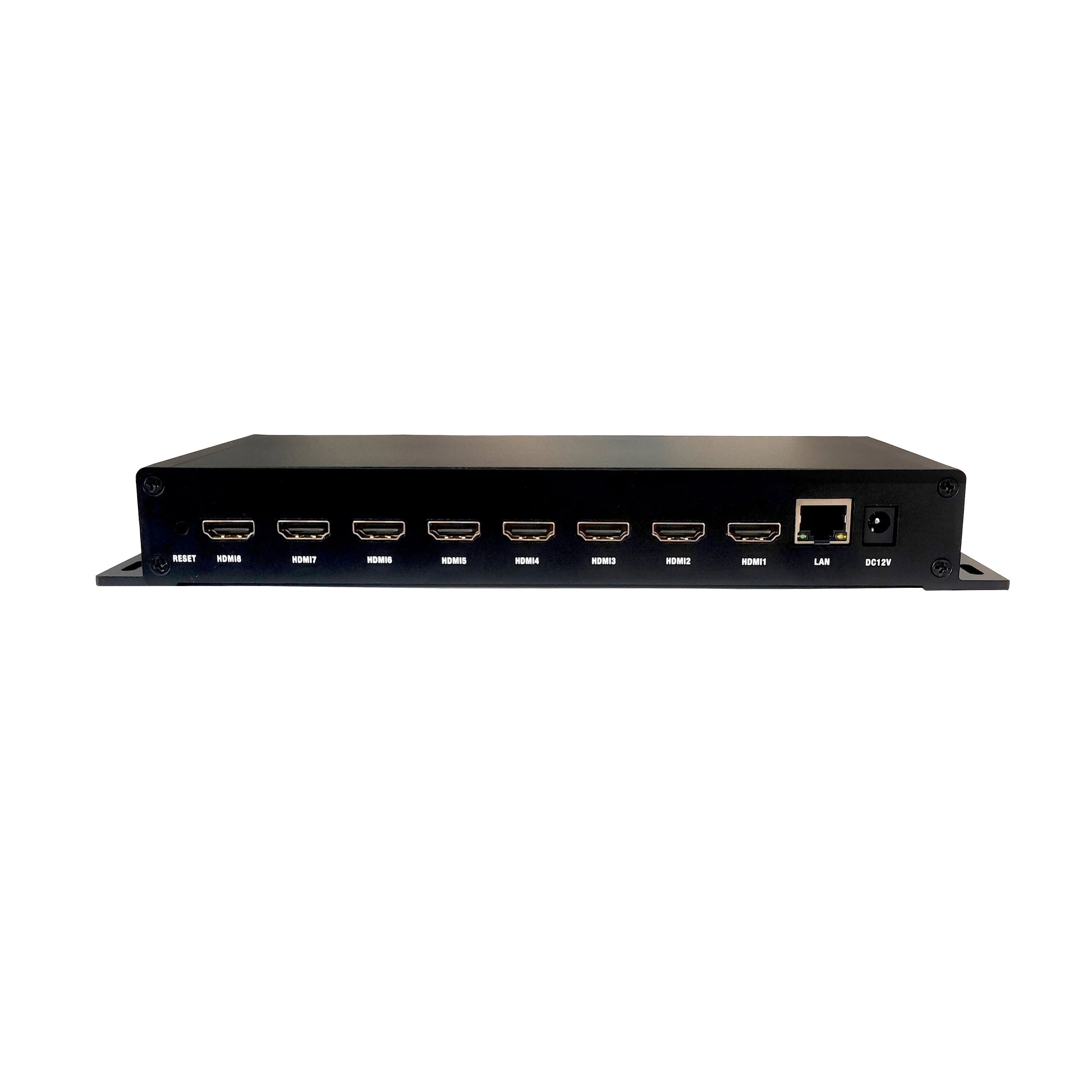 HDMI to IP 네트워크 인코더, 실시간 라이브 비디오 인코더, 8 채널 HDMI 인코더, HTTP, rtmp, udp, rtsp, hls, H.264, H.265