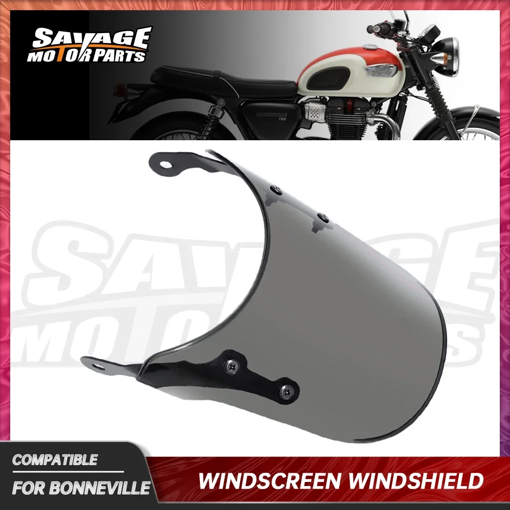 For Bonneville T100 T120 Thruxton Scrambler 900 Windshield Windscreen Motorcycle Wind Shield Deflectors Pare-brise Accessories