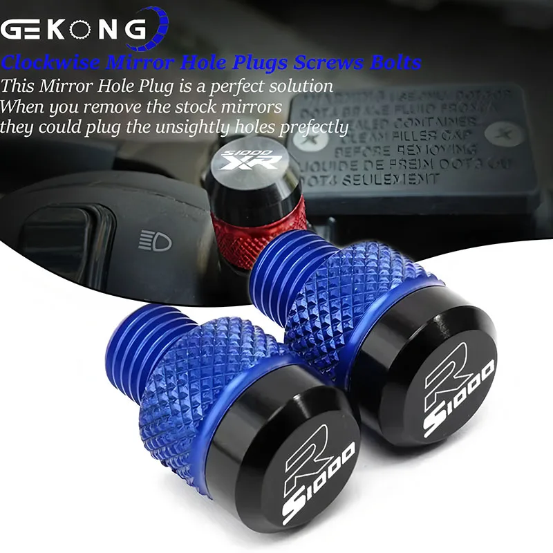 

For S1000R S 1000 R S1000XR S 1000 XR Sport 2017-2020 2021 2022 All Year New Motorcycle M10 aluminum mirror hole plug screw bolt