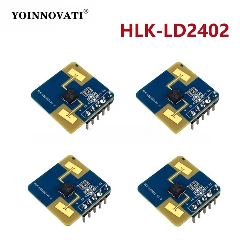 HLK-LD2402 AI Millimeter Wave Radar Sensor - 7m Static Human Presence Detection, 24GHz UART/GPIO for Smart Home/Office AIoT