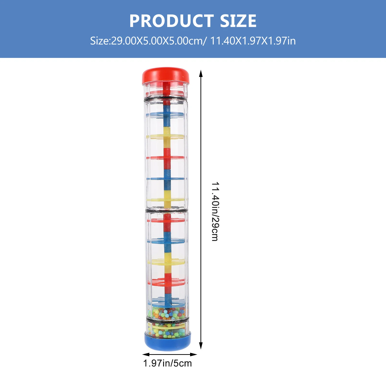 1Pcs Rain Sound Tube Colorful Shake Rattle Baby Sensory Musical Instrument for Early Learning Development Cognitive Play