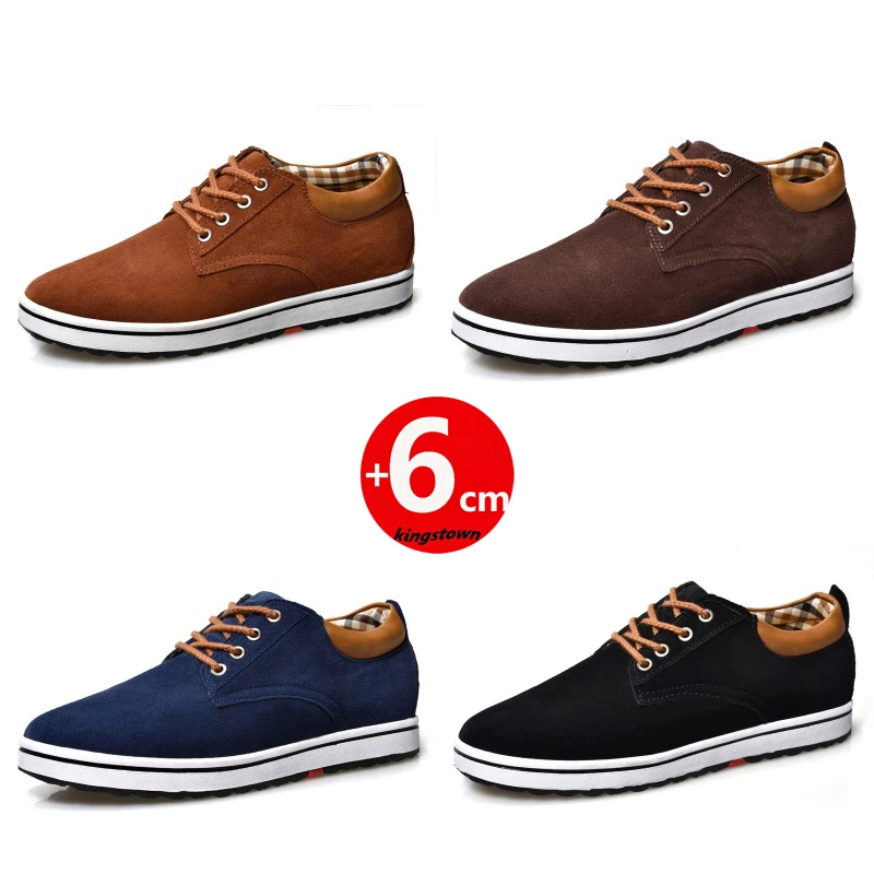 

Мужские кроссовки, обувь-лифт, увеличивающая рост, стелька, высота 6 см, спортивный черный, синий, коричневый