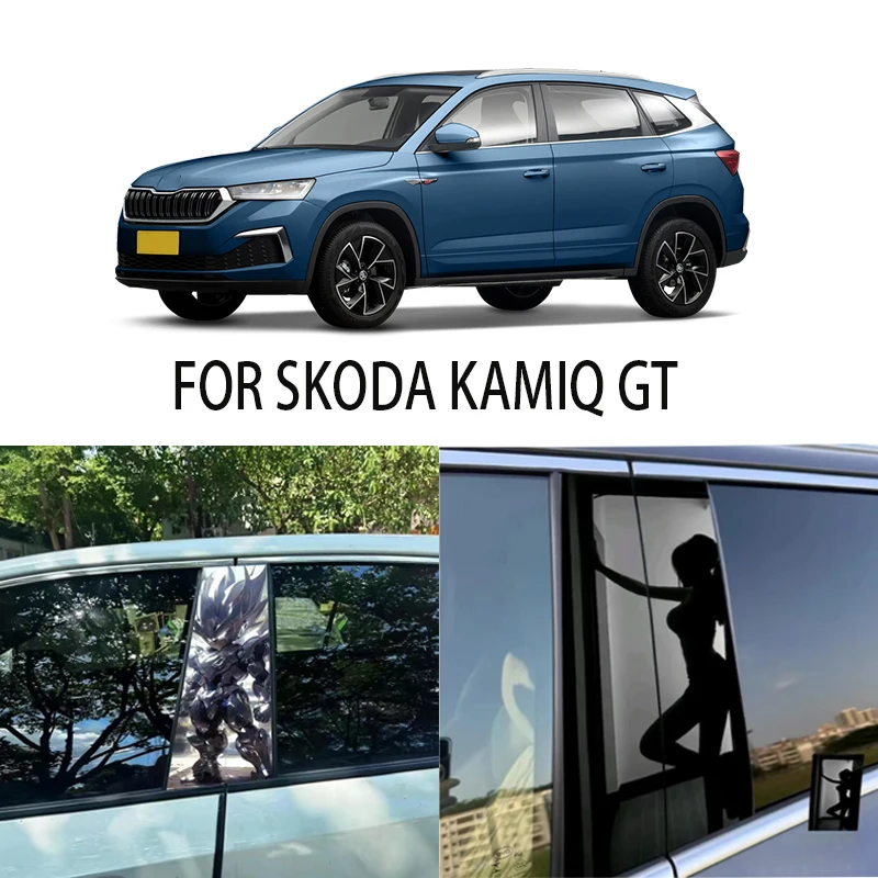 

Door Window Decoration Trims Pillar Posts Stickers Auto Styling For SKODA KAMIQ GT Car accessories