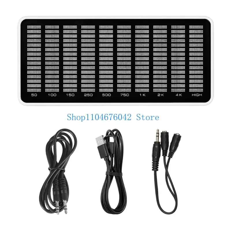 652F Professional Audios Spectrum Analyzers LED Display Double Channel Input For Music Production Live Performances And