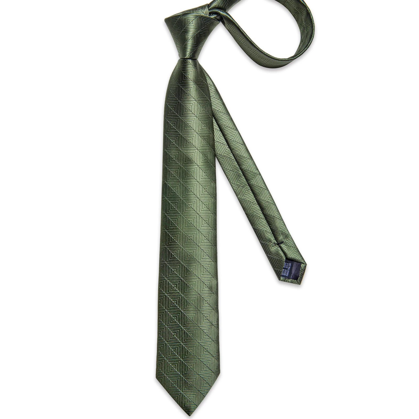2022 New Luxury Gold Check Silk Jacquard Ties for Men Pocket Square Cufflinks Wedding Party Men Accessories Gift DiBanGu