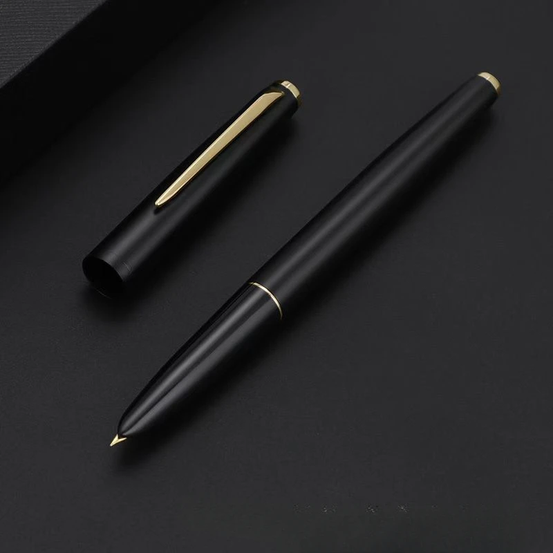 

New JInhao 911 Fountain Pen Matte Black EF/Bent 0.38/0.8mm Art Curved Ink Pen Student Calligraphy School Supplies Stationery