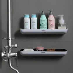 Bathroom rack toilet washbasin wall towel storage rack punch-free wall-mounted toilet