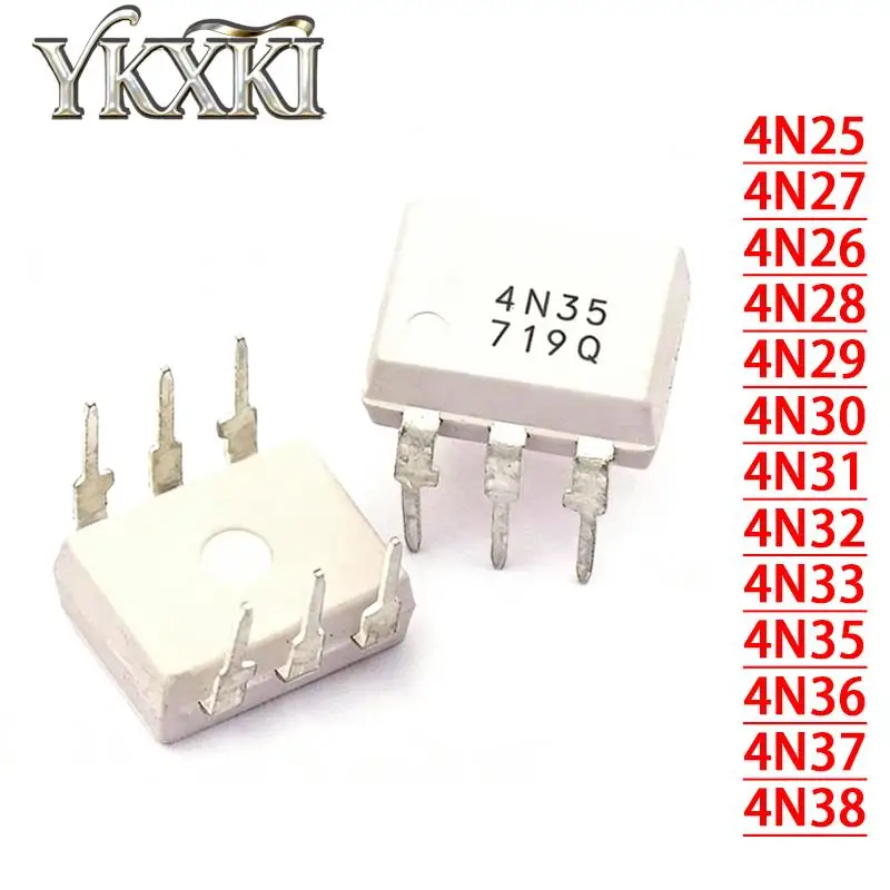 10pcs/LOT New 4N25 4N27 4N26 4N28 4N29 4N30 4N31 4N32 4N33 4N35 4N36 4N37 4N38 DIP-6 IC Optocoupler