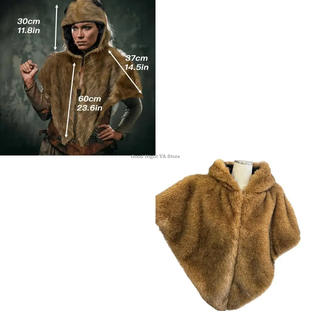 

Накидки из искусственного меха премиум-класса с капюшоном. Практичный зимний модный аксессуар.