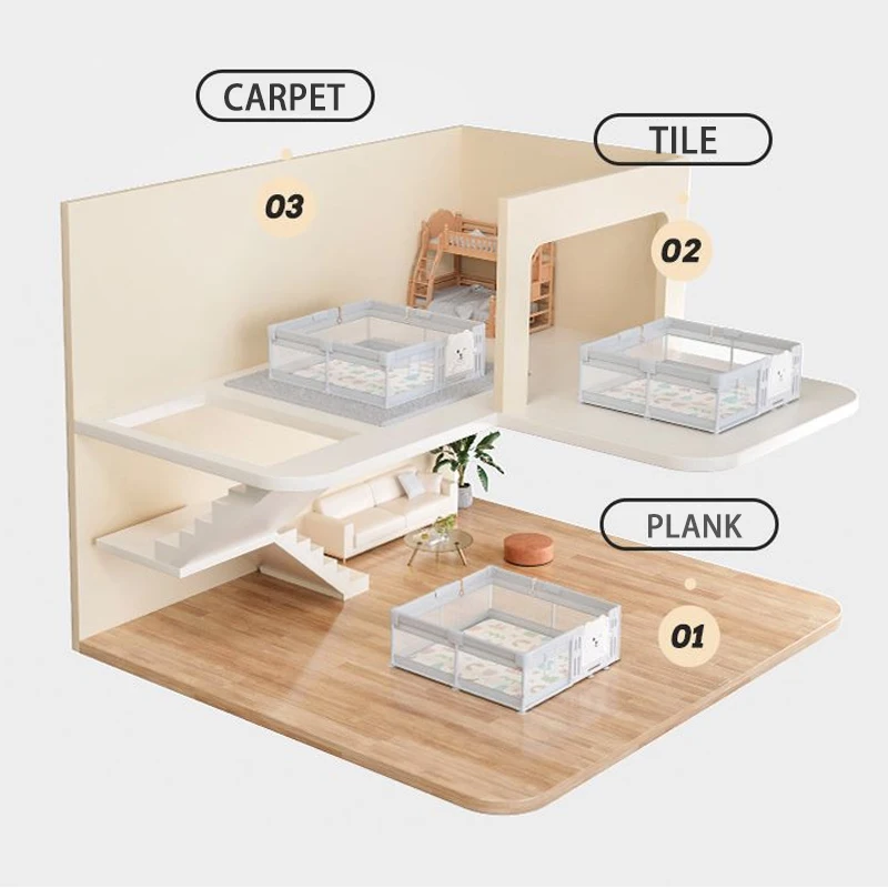 Children\'s Play Pen with Foam Protection baby Safe Fence Children\'s ball pit play pen for Baby Baby Playground