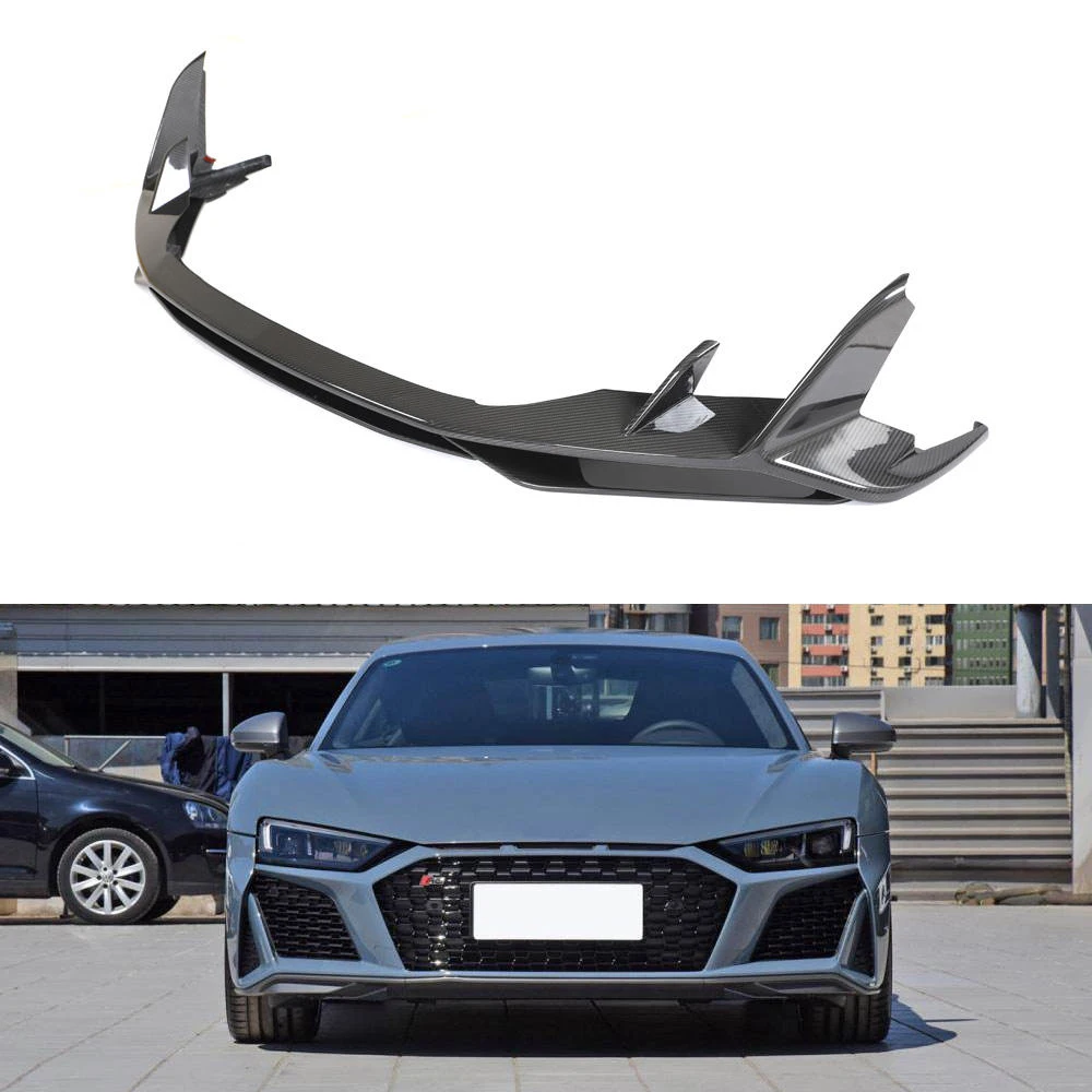 Real Dry Carbon Fiber Front Lip Front Diffuser Body Kits Trim Car Accessories Auto Parts for Audi R8 Capristo Style