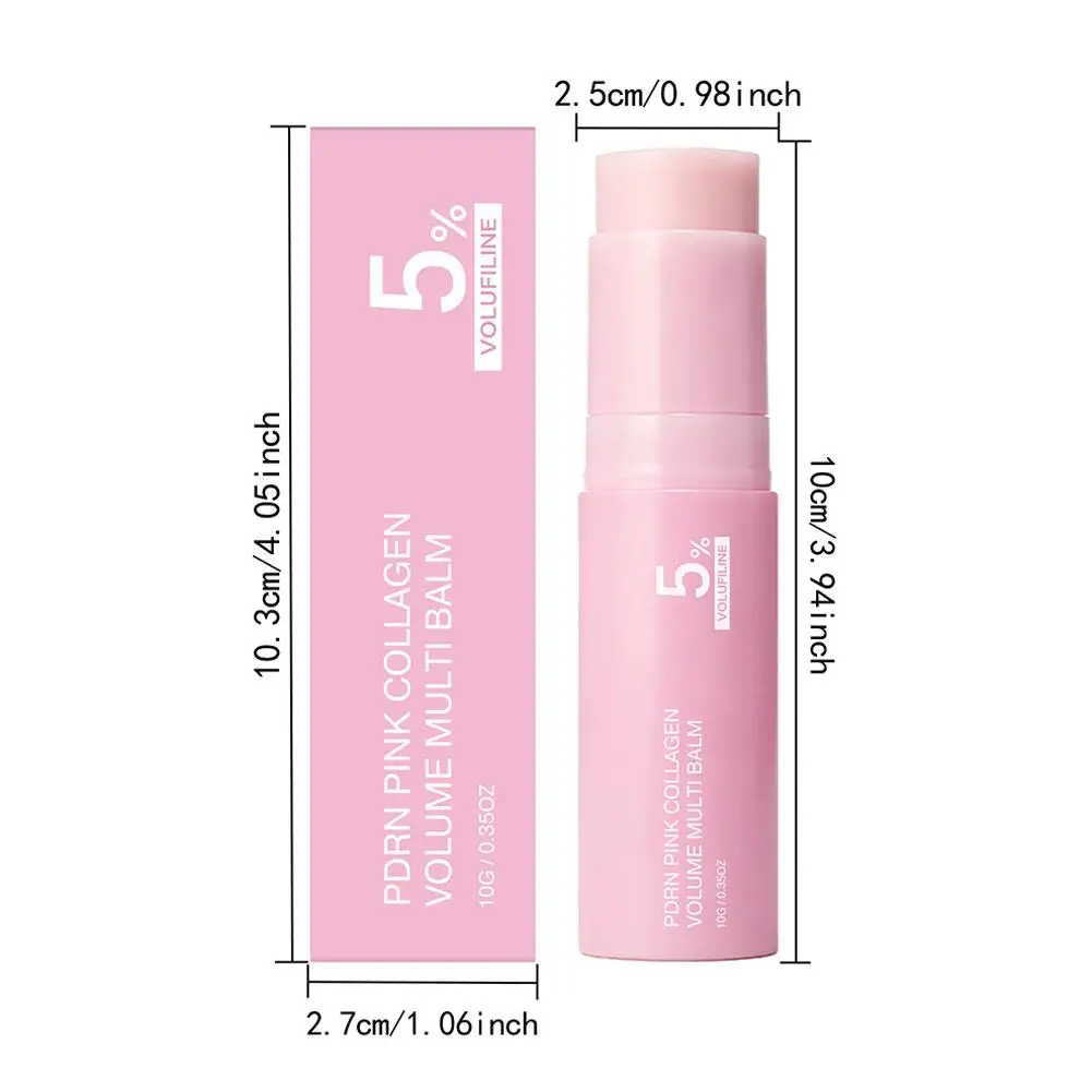 PDRN Pink Collagen Volume Multi Balm Stick | Kollagen-Balsam-Stift mit Volufiline und NAD, Feuchtigkeitspflege für Gesicht & Körper sowie Lippen – Detail 17