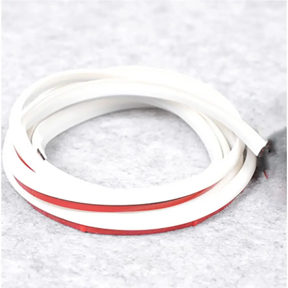 10M Slanted T-Type Sealed Strip Car Bumper Lip Headlight Edge Weatherstrip White