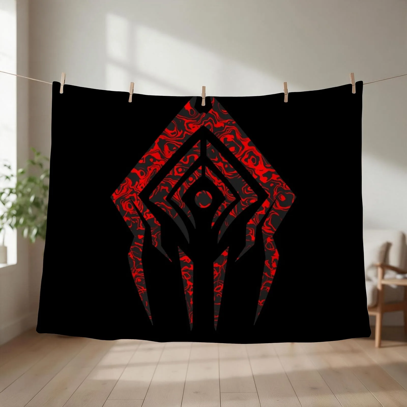Warframe Stalker Sigil Classic Throw Blanket couch cozy soft plush fuzzy picnic outdoor blanket