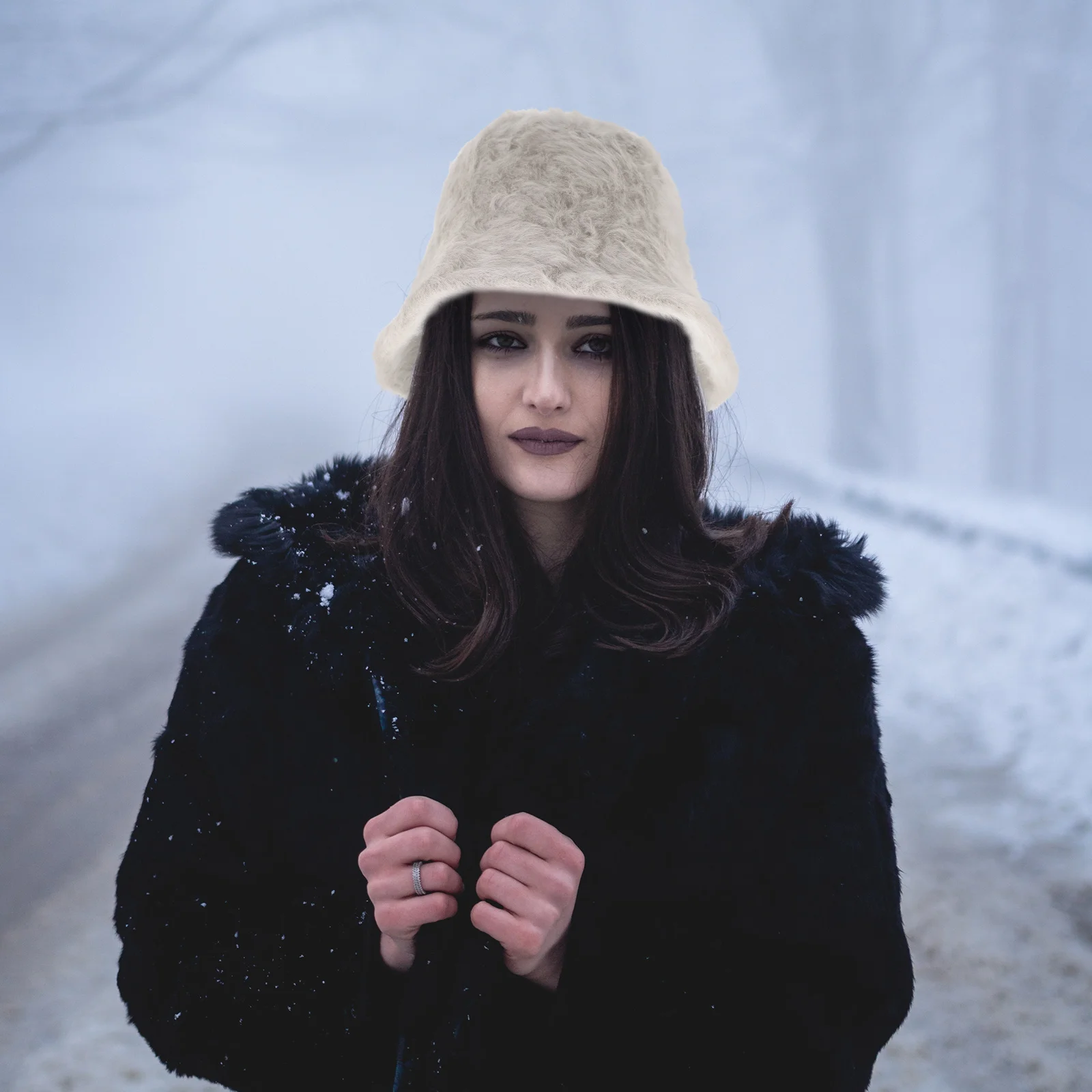 

Warm Bucket Hat Cap for Women Hats Women's & Caps Furry Fisherman Hairy