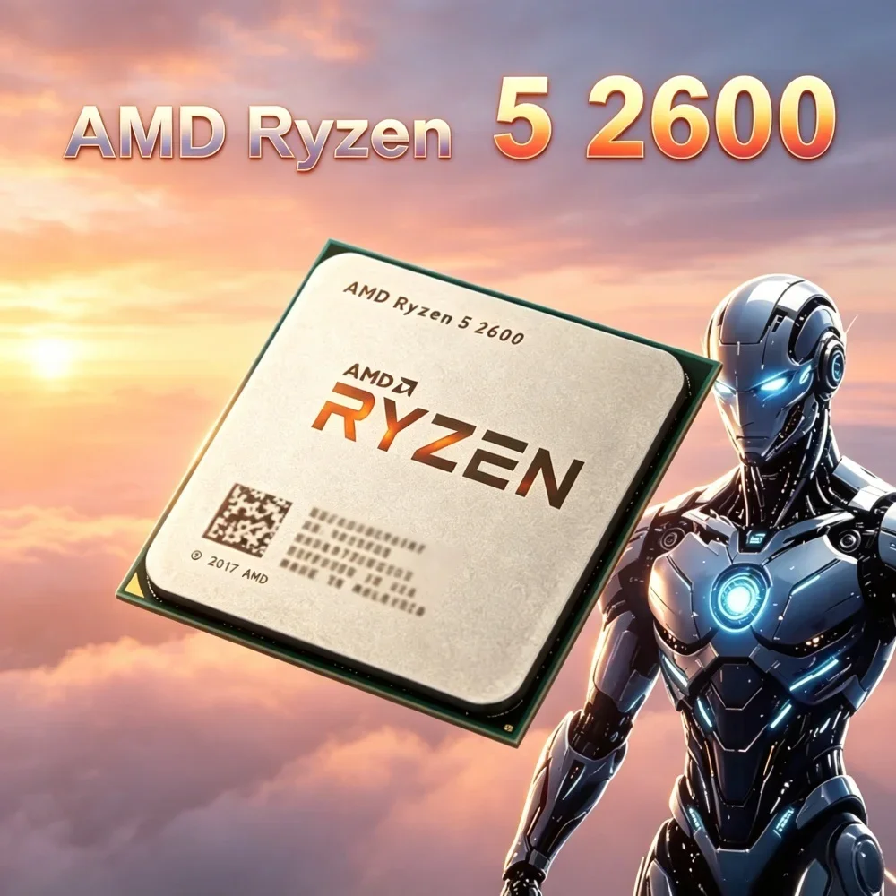 AMD Budget-friendly Hot Ryzen 5 2600 Desktop Processor, 6 Co