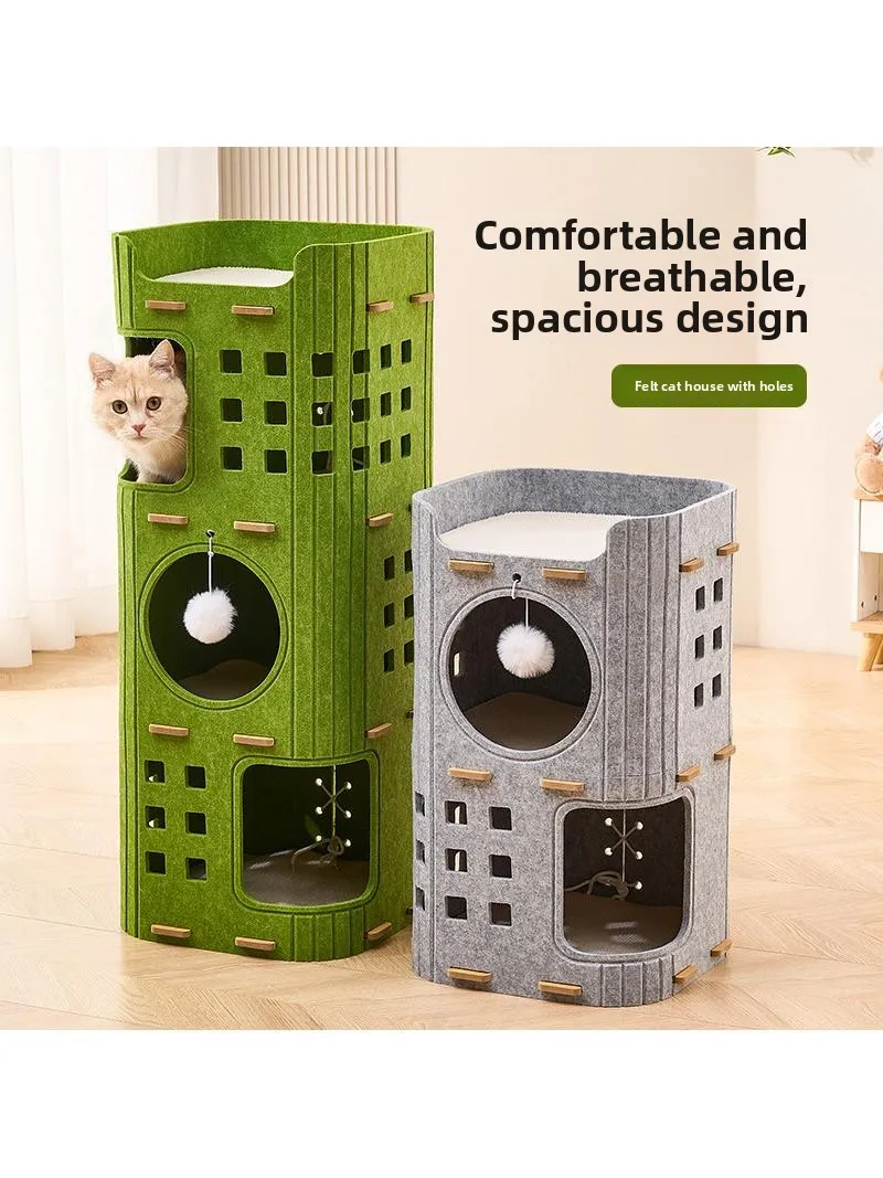 new-type-multi-layer-scratcher-house-safety-enclosed-felt-four-seasons-bed-climbing-frame-scratching-board-in