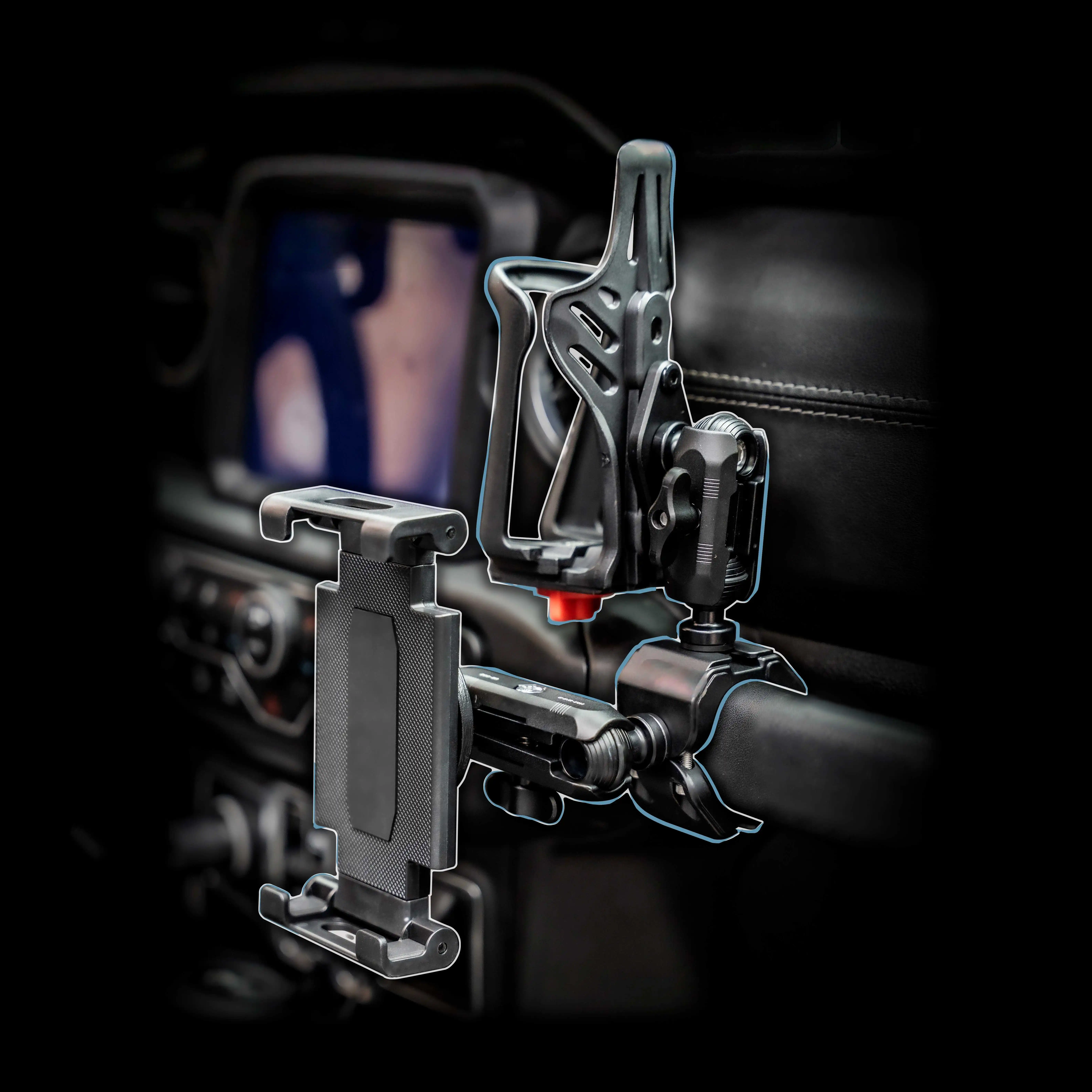 VAN003 Car Co-pilot Handle Expansion Storage Box Multi-Function Cup Phone Holder Stand for Jeep Wrangler 18-23 Accessories