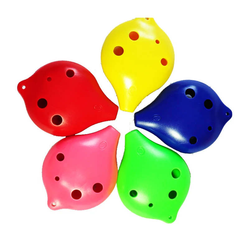 Short Mouth Ocarina for Beginner, 6 Hole C-Tone Midrange, AC-Tone Plastic, Anti-Fall Instrument for Professional Practice