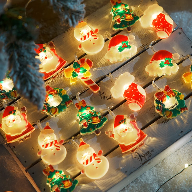 

Christmas Decoration Lights String Santa Claus Snowman LED Christmas Decorative Light Party 2025 New Year's Decoration Supplies