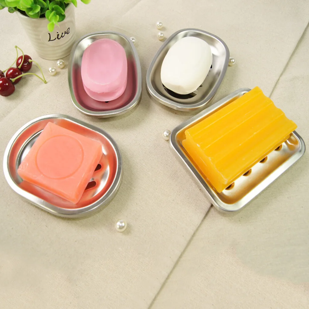 

Stainless Steel Soap Dish Double Layer Drainable Design For Shower Bathroom Kitchen Sink Rustproof Soap Holder