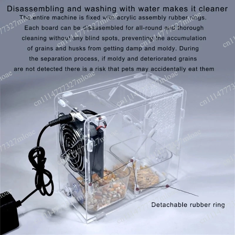 Adopt acrylic transparent particle separator for easy cleaning and use, adjustable speed bird shell hair dryer