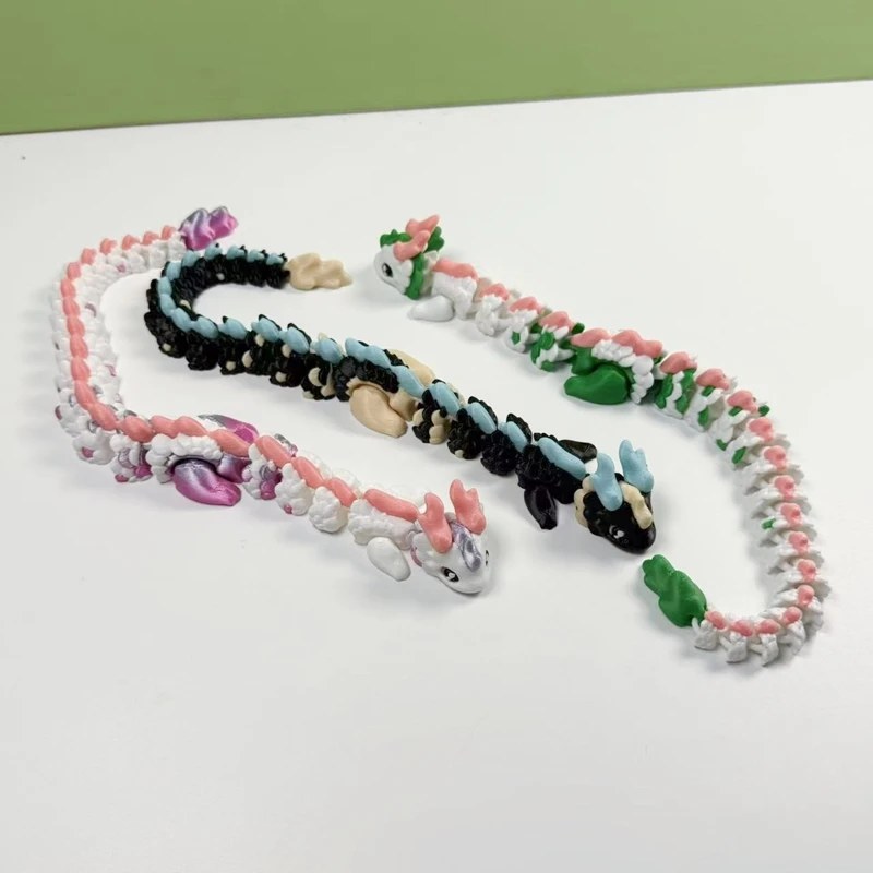 جديد سطح المكتب ديكور ثلاثية الأبعاد مطبوعة مقرن التنين زخرفة التنين محاكاة نماذج للحيوانات المنقولة تمثال المنزل