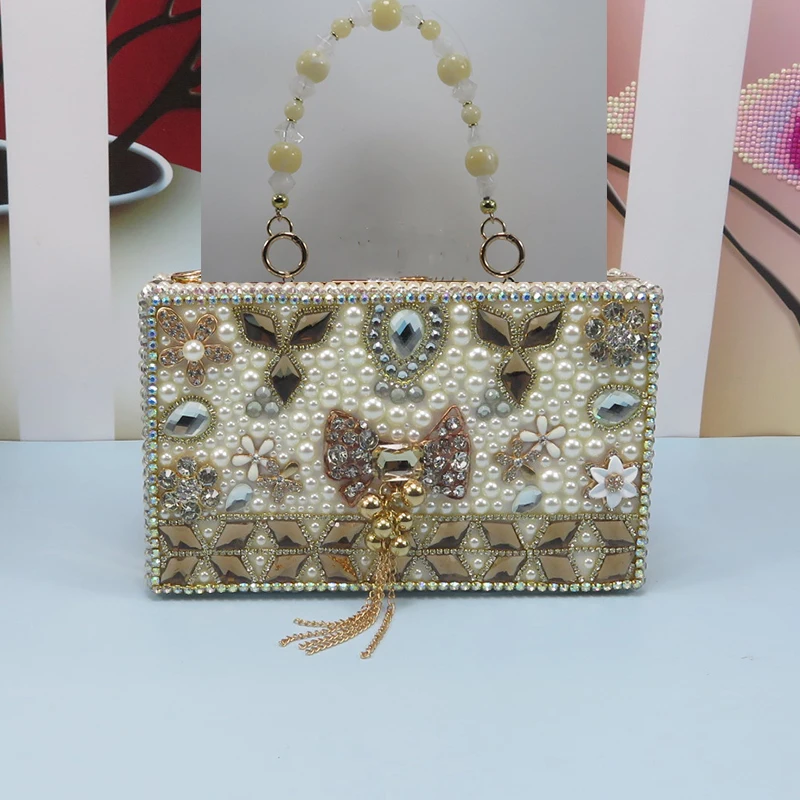 

Small mini handbag mix color chain Shoulderbag messenger bag bridal evening bag day clutches rhinestone wedding purse
