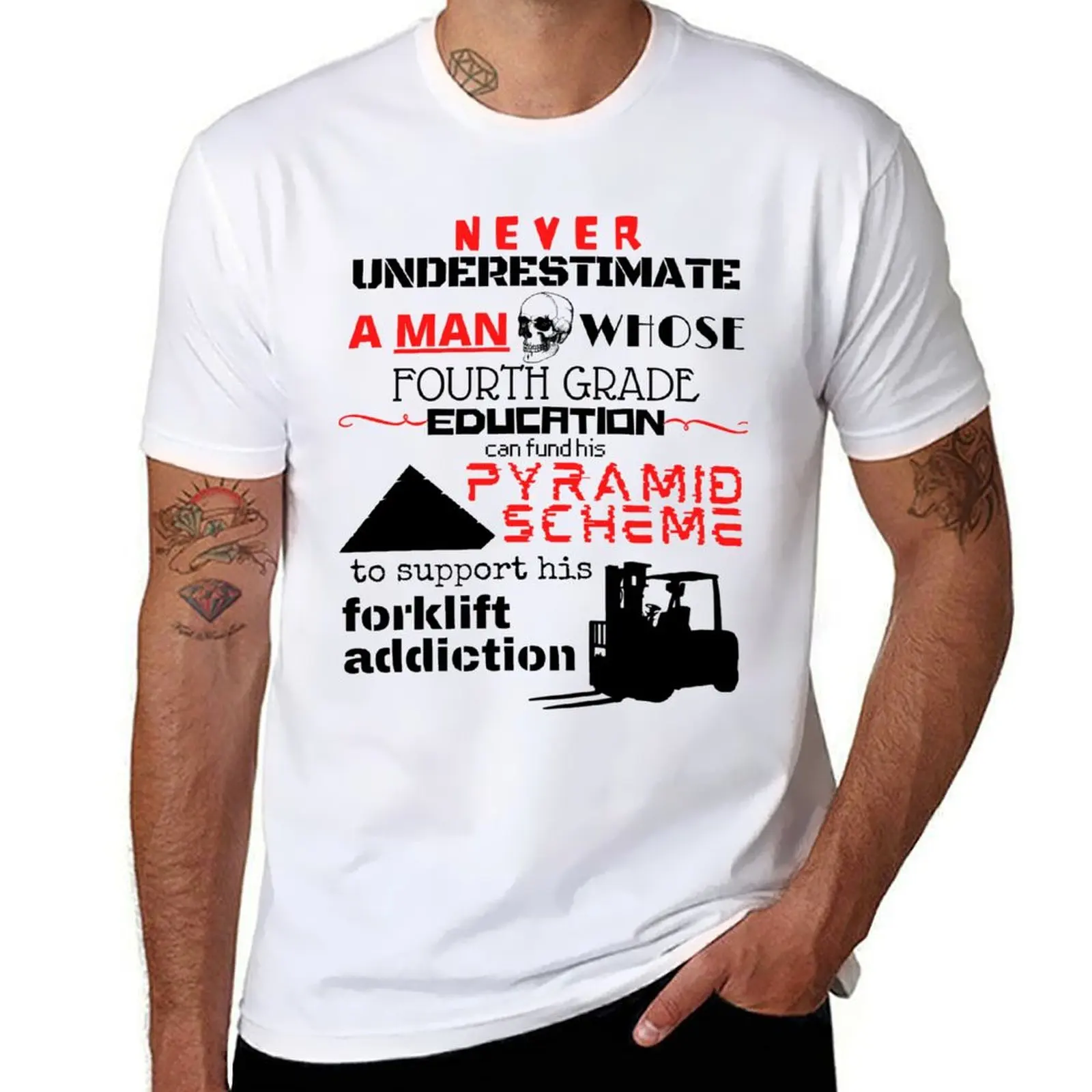 

forklift addiction T-Shirt custom t shirt Short sleeve tee anime shirts men