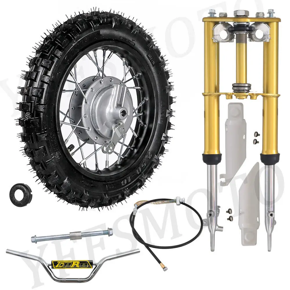 1.4*10 Drum Brake Tire Front Forks Shock Handlebars fr Dirt Pit Bike CRF50 125/140/150/160cc CRF70  TTR100 110 KLX65