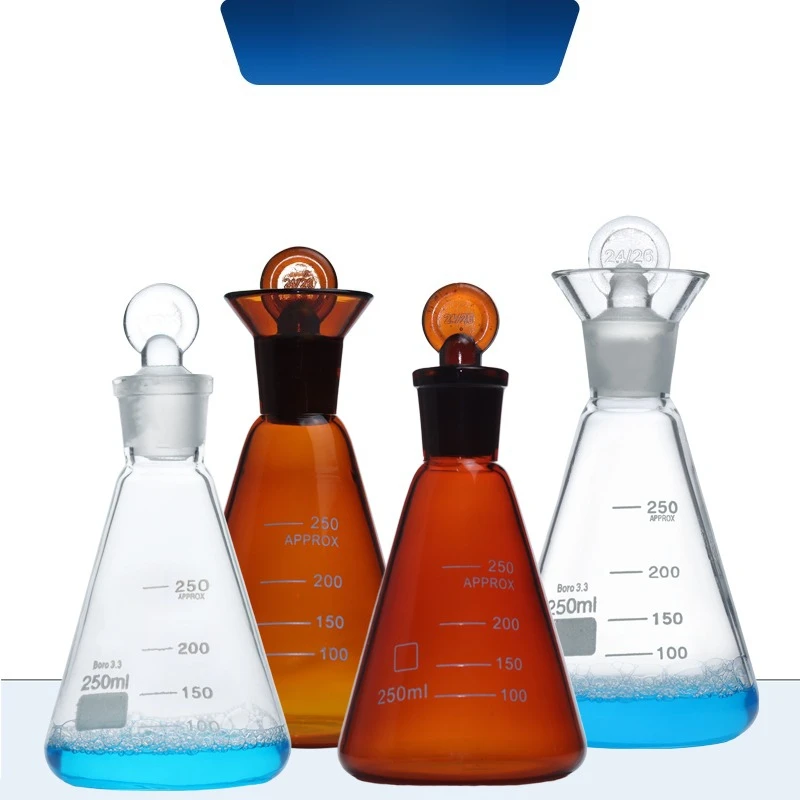 150ml Borosilicate 3.3 Glass Erlenmeyer Flask - High-Quality Conical Lab Flask with Screw Cap