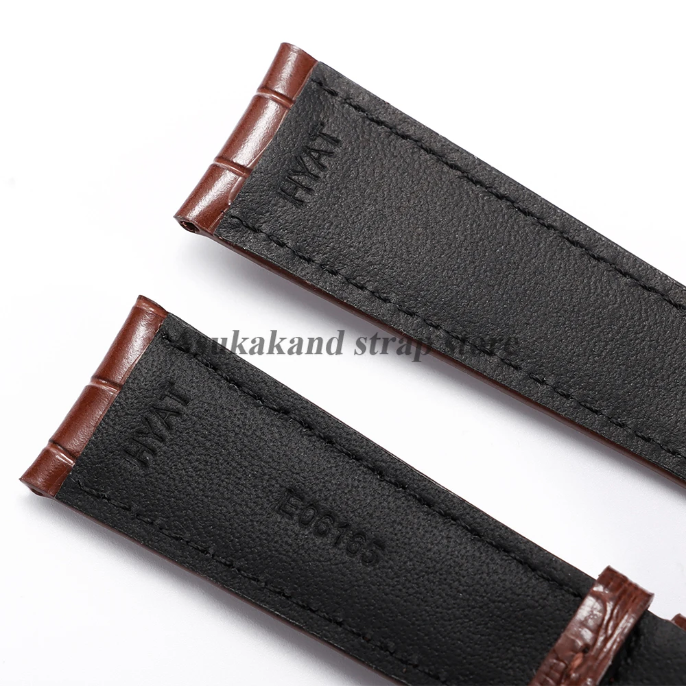 Correa de reloj de cuero genuino de bambú 20mm 21mm 22mm para piloto IWC para PORTUGIESER correa de reloj de cuero de vaca pulsera de reloj de negocios para hombres