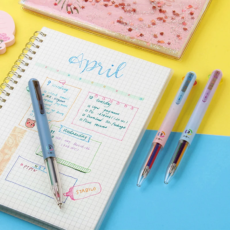 

6PCS Nurse Pens Multicolor Pen In One, 3-in-1 18 Colors, 0.5mm 3-in-1 Multicolor Gel Ink Pen, Retractable Journaling Ballpoint