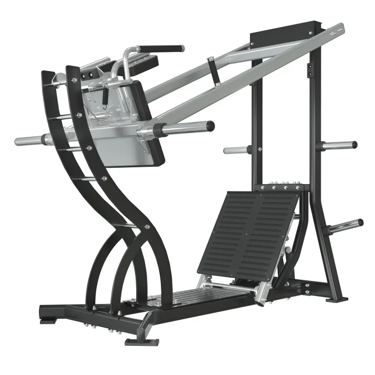 Plate Loaded Steel Durable Strength Training Seated Leg Press and Hack Squat Machine with Weight Stack Gym Equipment