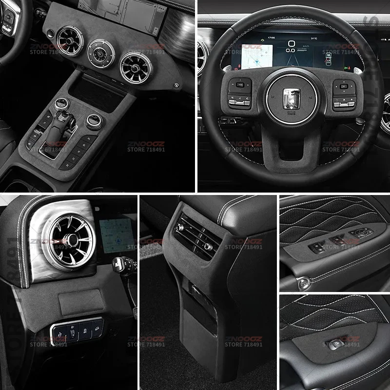 

TOP Suede Car Interior Panel Trim Decoration For Great Wall WEY Tank 300 2021 2022 2023 2024 Modification Accessories