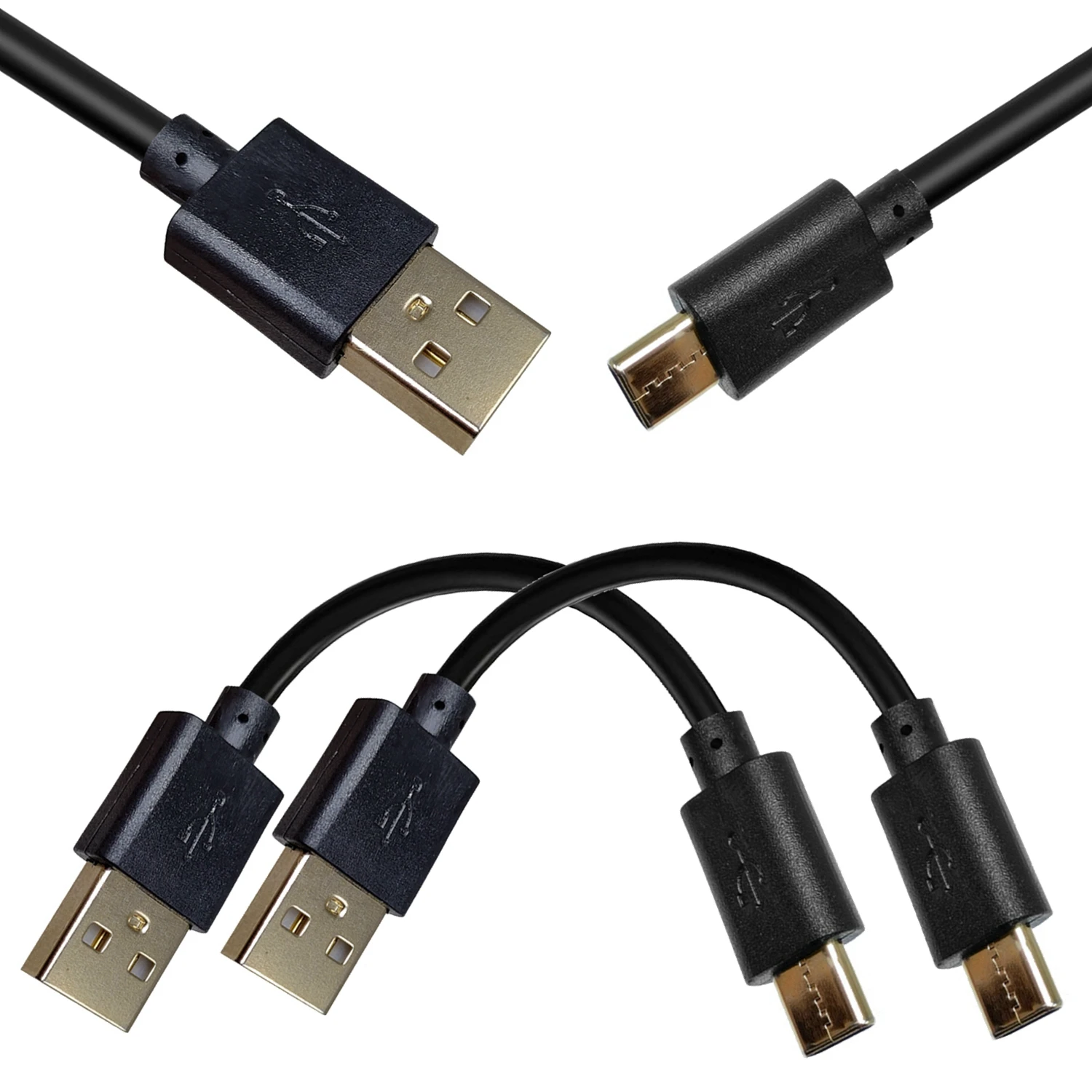 Doppelter gerader Kopf USB 2,0 Vergoldung zum USB 3. 0C-Stecker, rechtwinkliges synchrones Last konverter kabel, Datenkabel, 10c