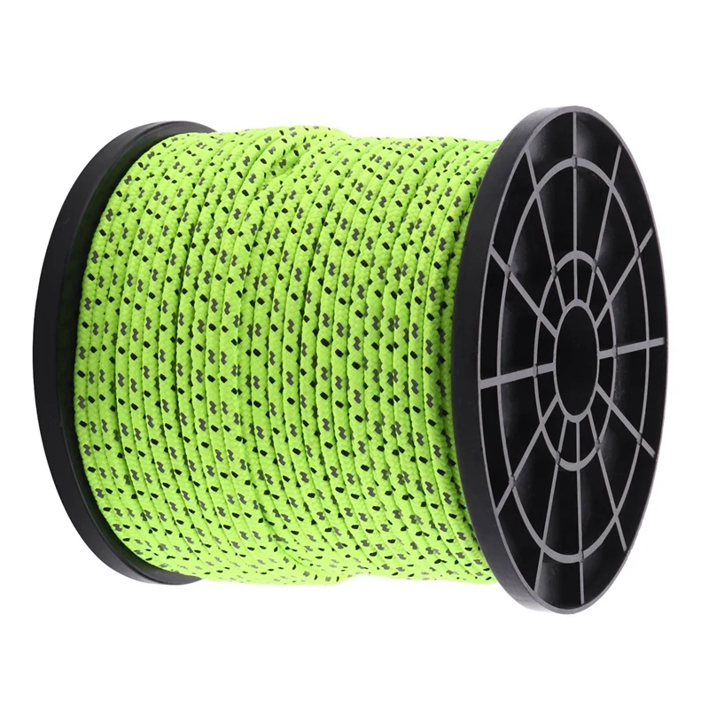 

2 Pcs 4Mm 50M/16.4Ft Glow In The Dark Luminous Reflective Tent Rope Guy Line Camping Cord