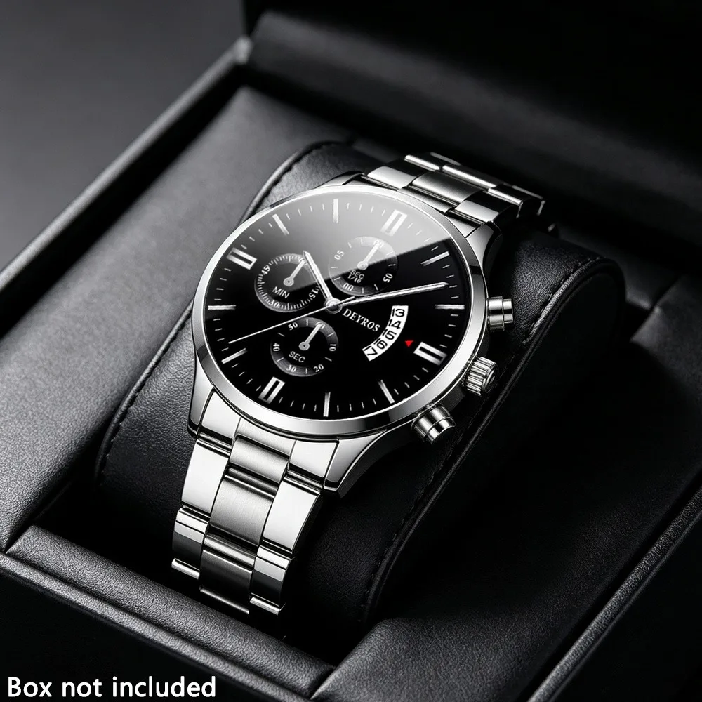 Men’s Watch Set, 3 PCS Business Casual Men’s Wristwatches, Men’s Quartz Watches, Gifts for Christmas, Birthdays