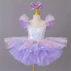 New Sequins International Children's Day Kindergarten Fluffy skirt Children's ballet dress performance costume