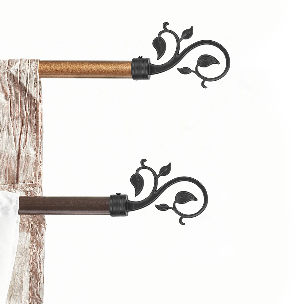 

4pcs Curtain Finials Ends Decorative Plug Caps for Drapery Rail End Cap Extender Pole Rail Vintage Home Accessories