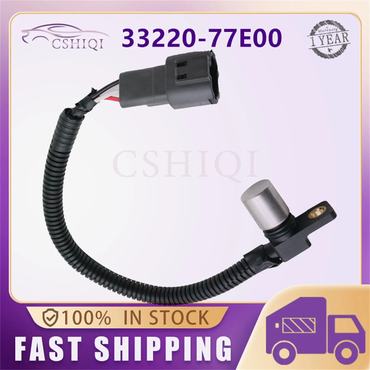 33220-77E00 For Chevrolet Tracker Suzuki Aerio Esteem Grand Vitara SX4 Vitara XL-7 Engine Crankshaft Position Sensor 3322077E00
