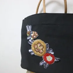 Luxury rhinestone flower beaded patches for clothing DIY sew on sequins patch embroidered applique Parches