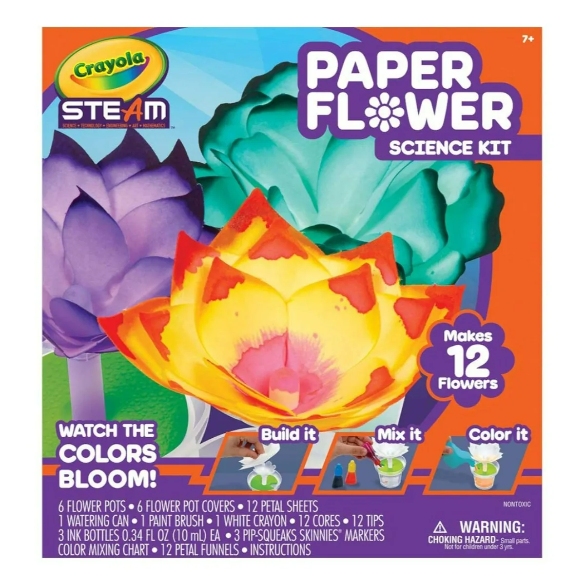 

Набор для создания цветов из бумаги Crayola, цветы, меняющие цвет, подарок 74-7409