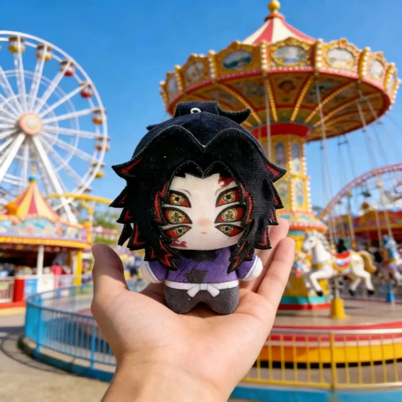 

10cm Action Figures Cotton Plush Doll Toys Anime Roles Kokushibo Douma Cute Dress Up For Kids Friend's Birthday Festival Gifts