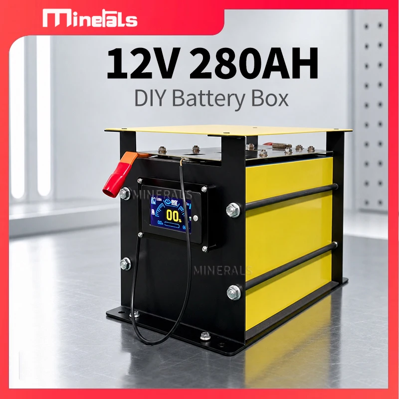 12V DIY Battery Case 4S Box for EVE Cell 314AH 280AH 304AH LF280K MB31 LF304 JK-B2A8S20P BMS 3.2 LCD Optional Connection Card